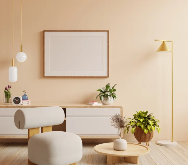 mockup-poster-frame-modern-interior-background-with-armchair-accessories-room
